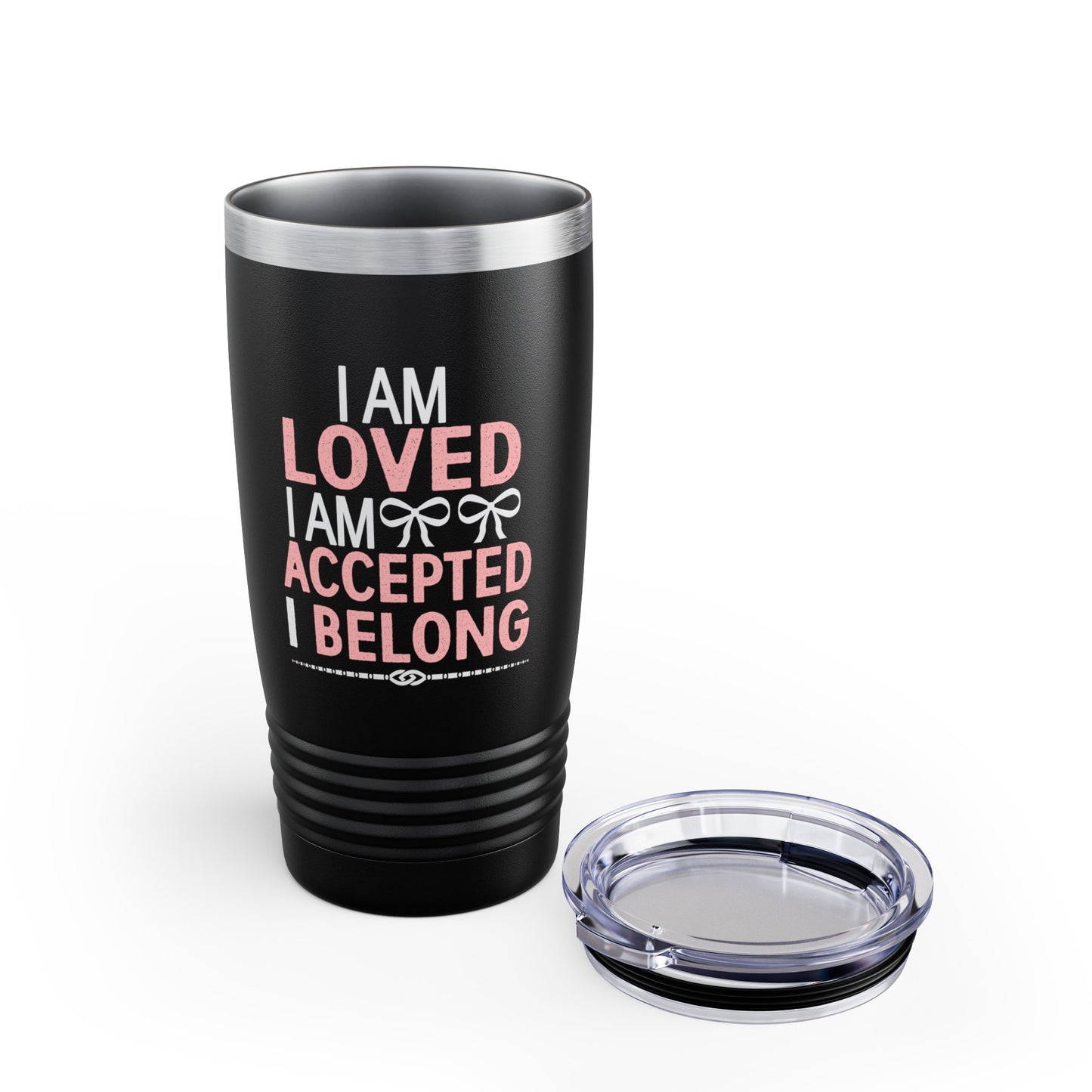 "I am loved..." Affirmation Black Insulated Tumbler (20oz)