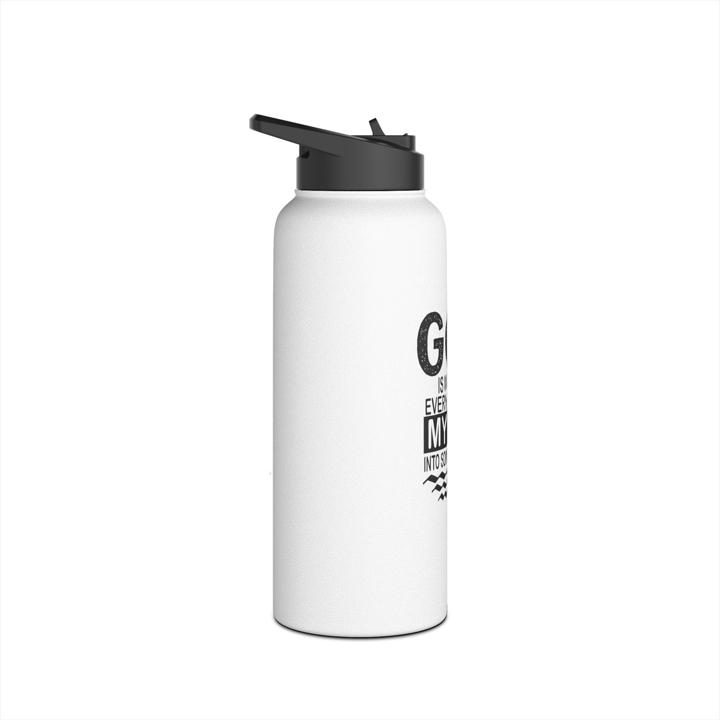 "God is working every detail of my life..." Stainless Steel Water Bottle
