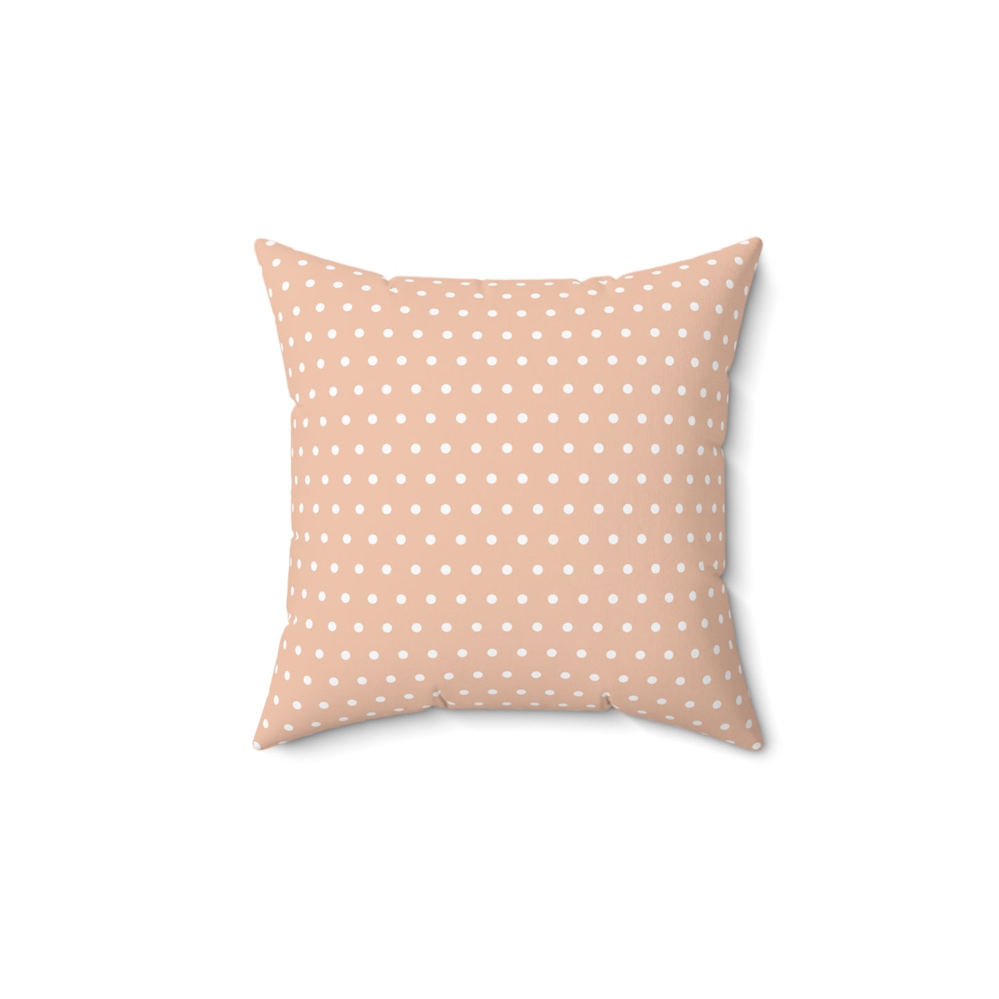 Blessed & Highly Favored Square Pillow - Mandys Pink Polka Dot