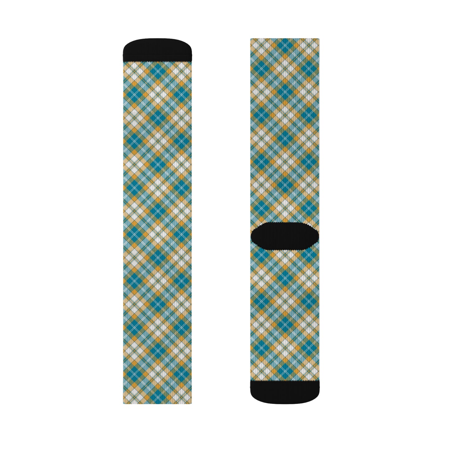 Men Socks (Teal Blue Pattern)
