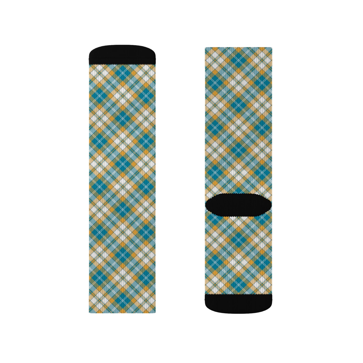 Men Socks (Teal Blue Pattern)
