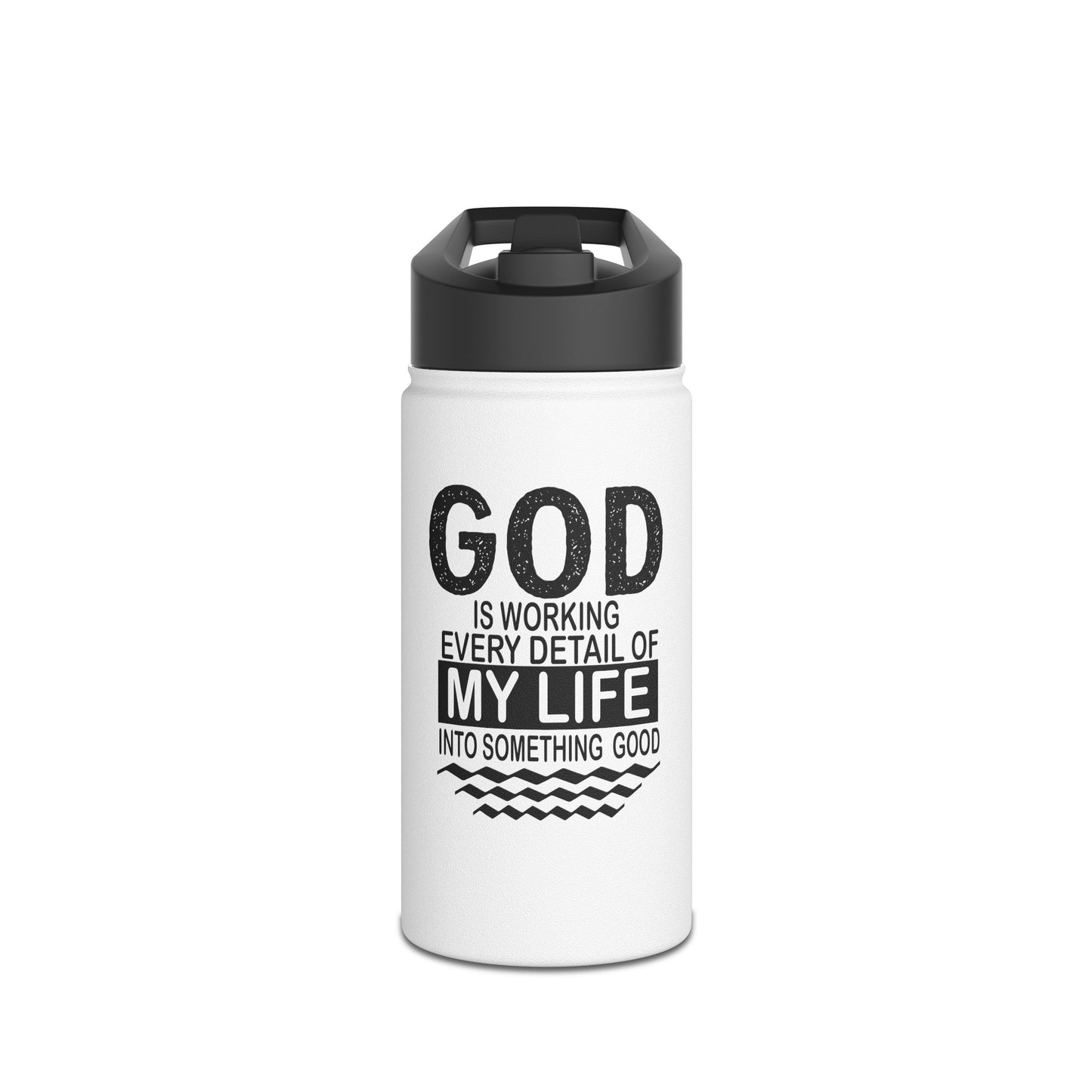 "God is working every detail of my life..." Stainless Steel Water Bottle