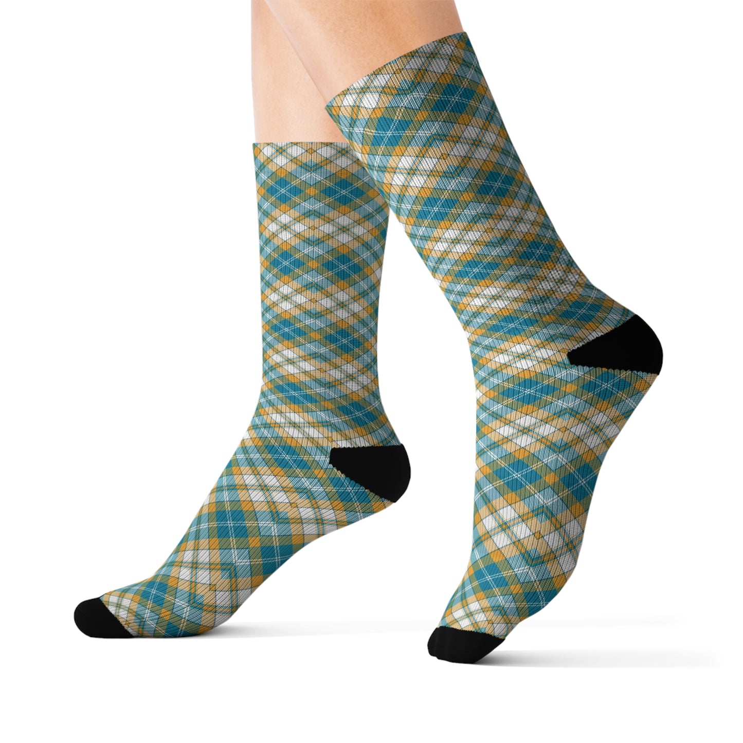 Men Socks (Teal Blue Pattern)