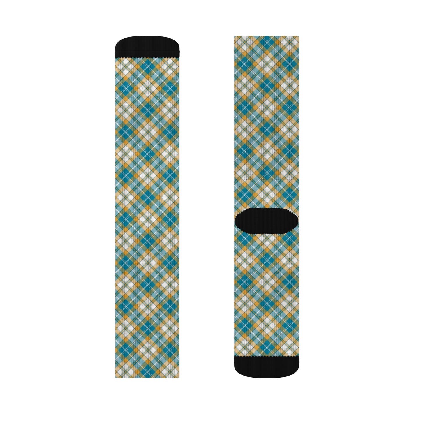 Men Socks (Teal Blue Pattern)