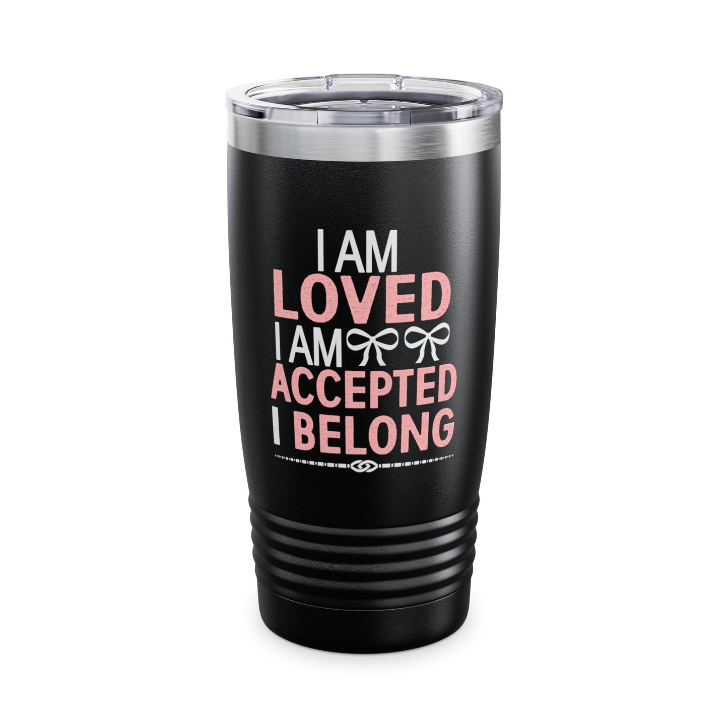 "I am loved..." Affirmation Black Insulated Tumbler (20oz)