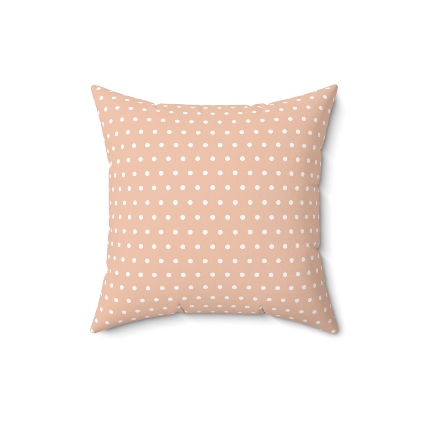 Blessed & Highly Favored Square Pillow - Mandys Pink Polka Dot