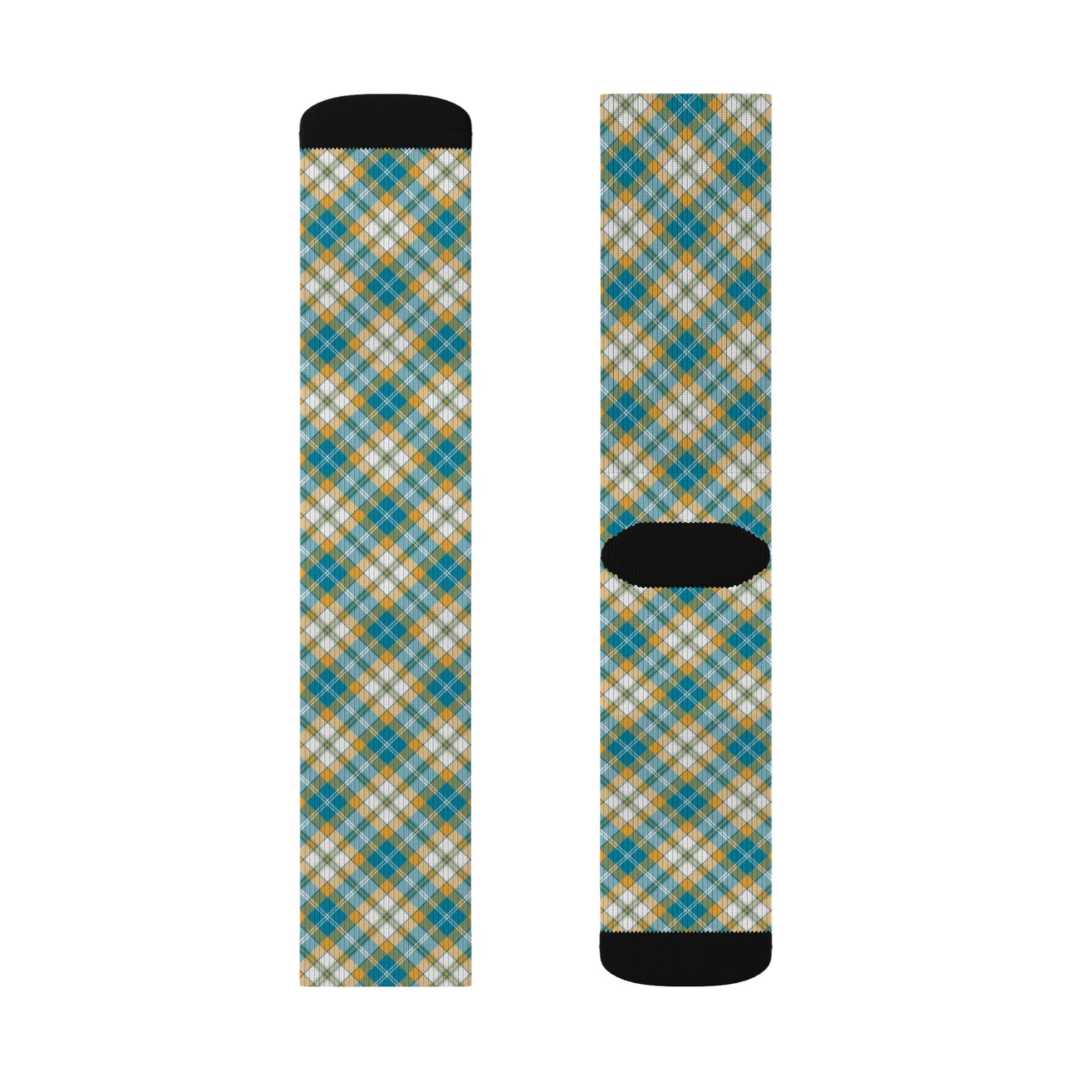 Men Socks (Teal Blue Pattern)