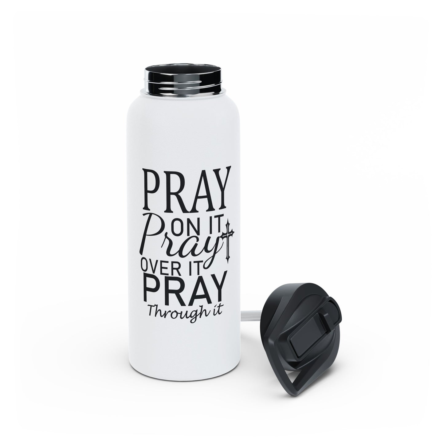 "Make prayer a daily habit" Stainless Steel Water Bottle
