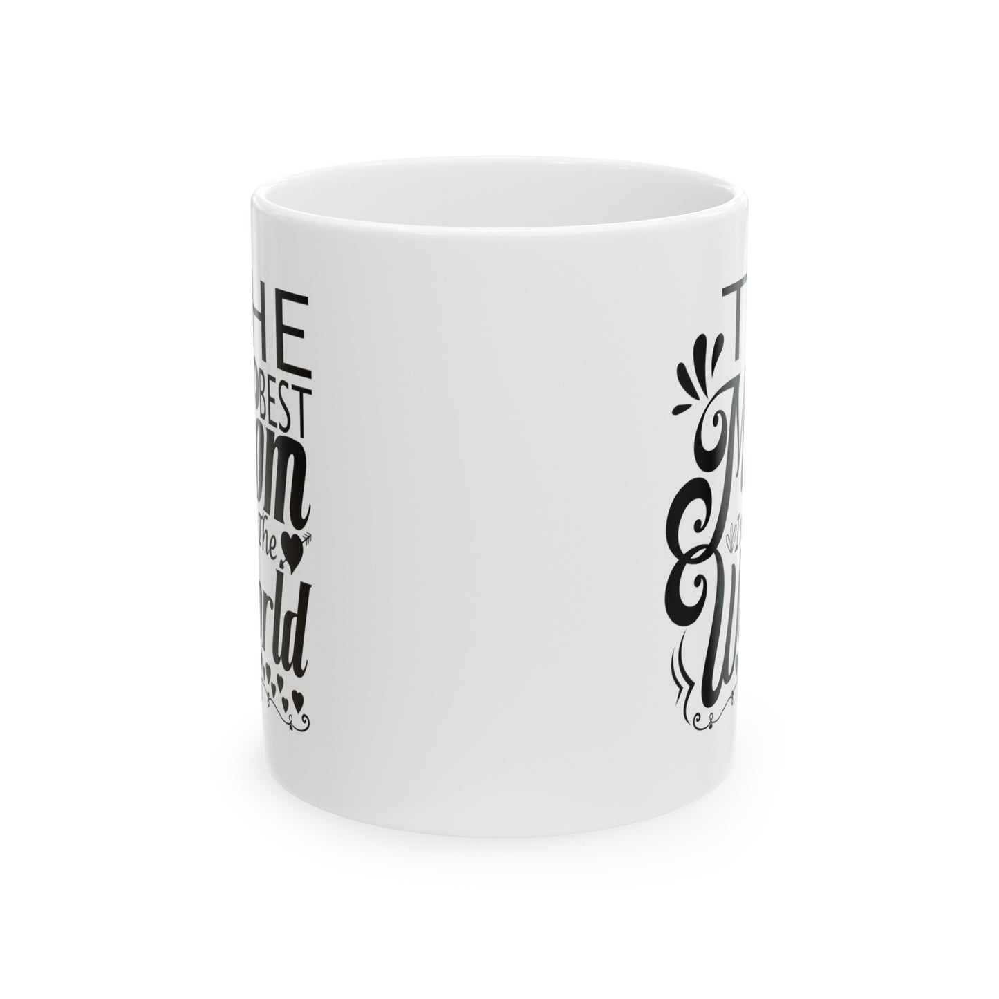 "The Best Mom in the World" Ceramic White Mug (11oz, 15oz)