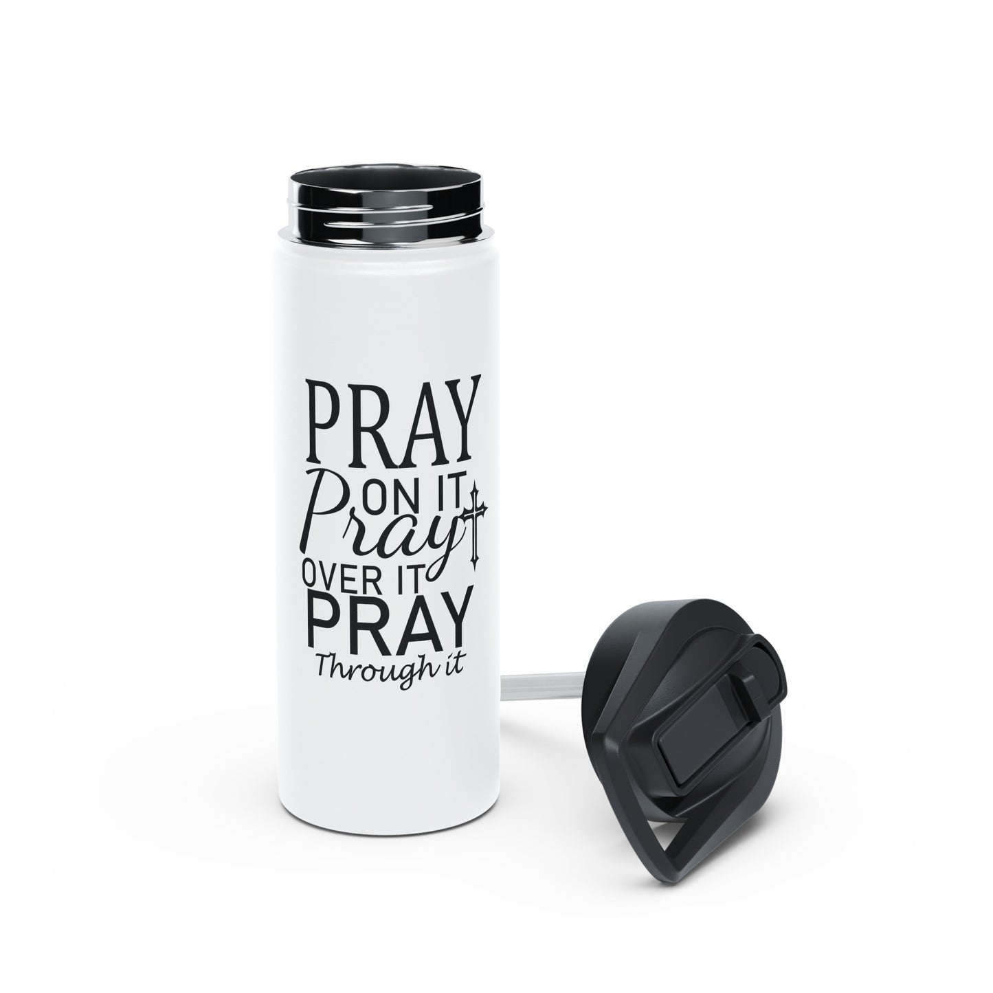 "Make prayer a daily habit" Stainless Steel Water Bottle